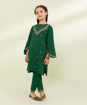 2 Piece - Embroidered Jacquard Suit