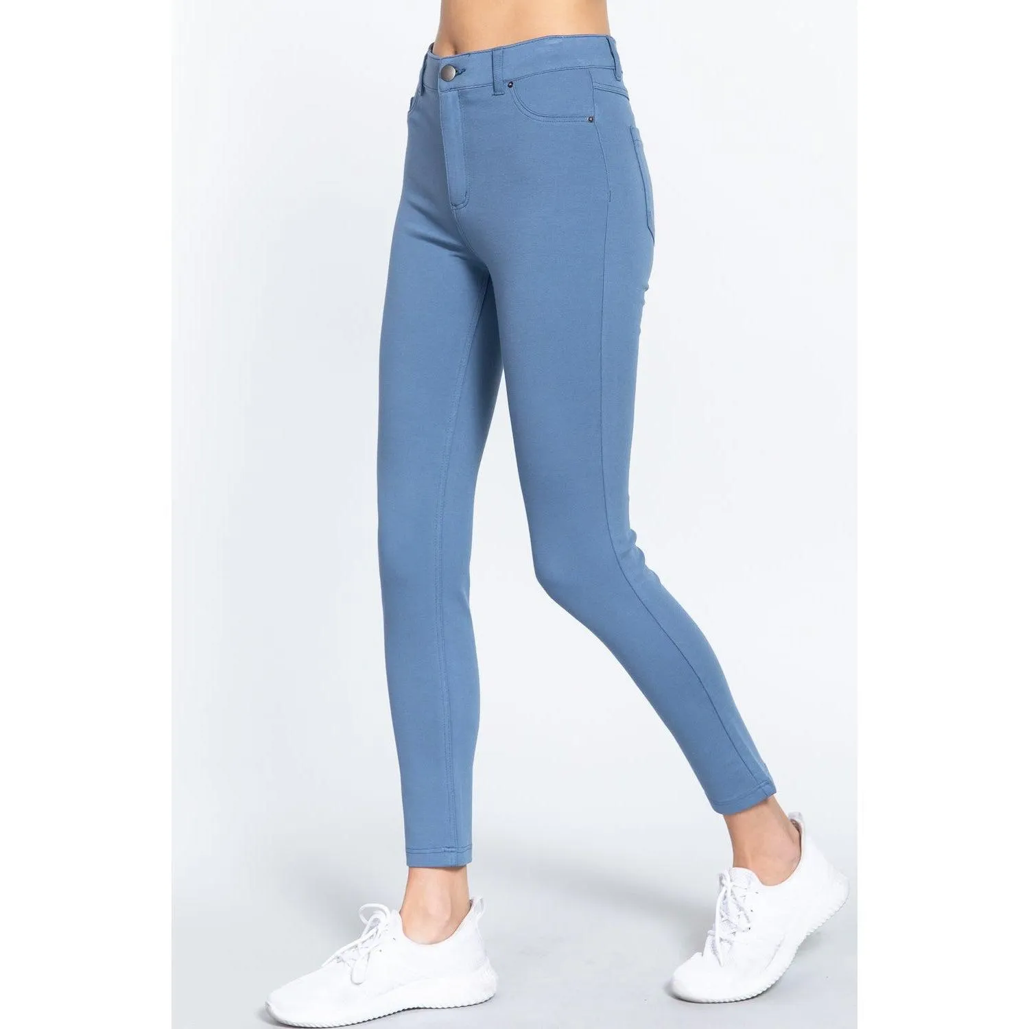 5-pockets Shape Skinny Ponte Mid-rise Pants