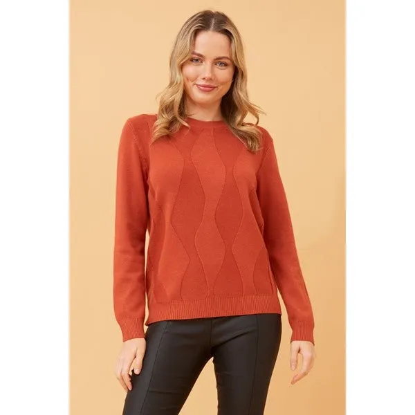 ANGIE ABSTRACT PATTERN KNIT JUMPER