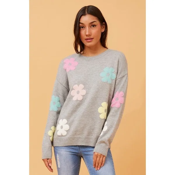 ASTER FLORAL KNIT JUMPER