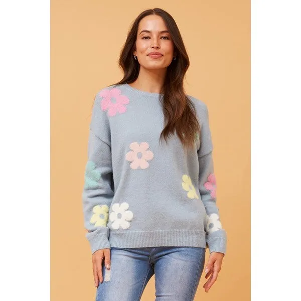 ASTER FLORAL KNIT JUMPER