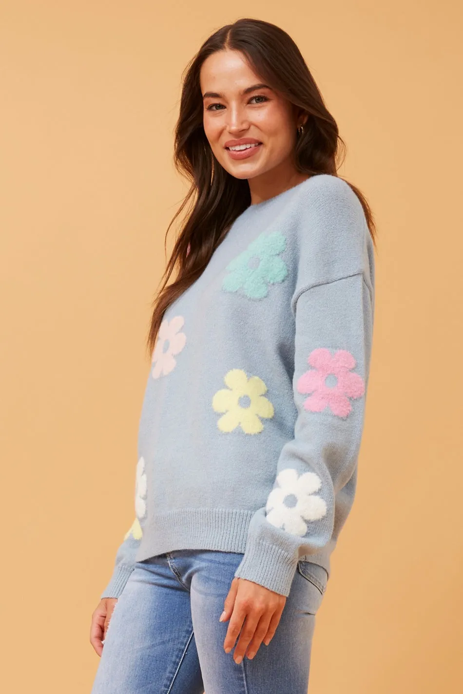 ASTER FLORAL KNIT JUMPER