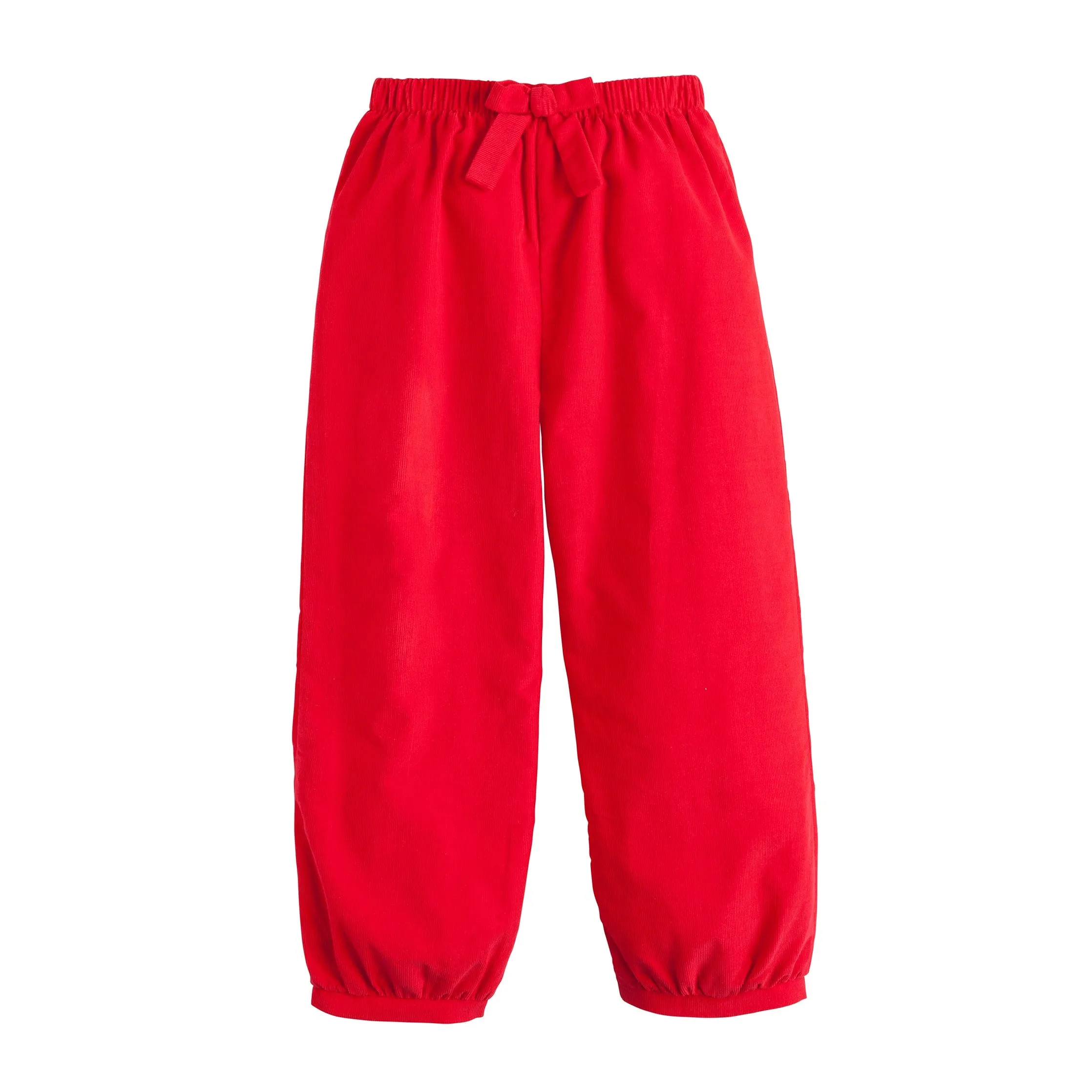 Banded Bow Pant - Red Corduroy