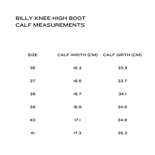 Billy Knee High Boots - Black