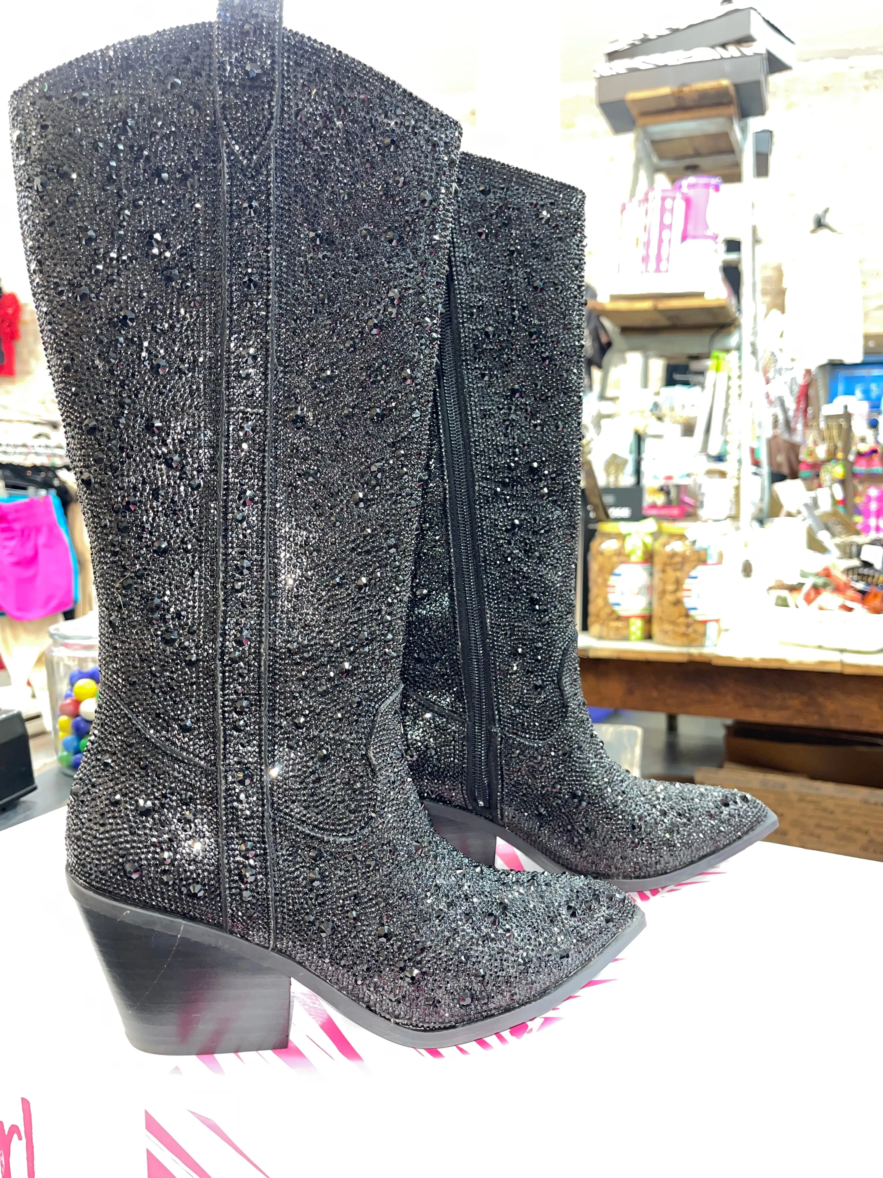 Black Bling Nashville Boots