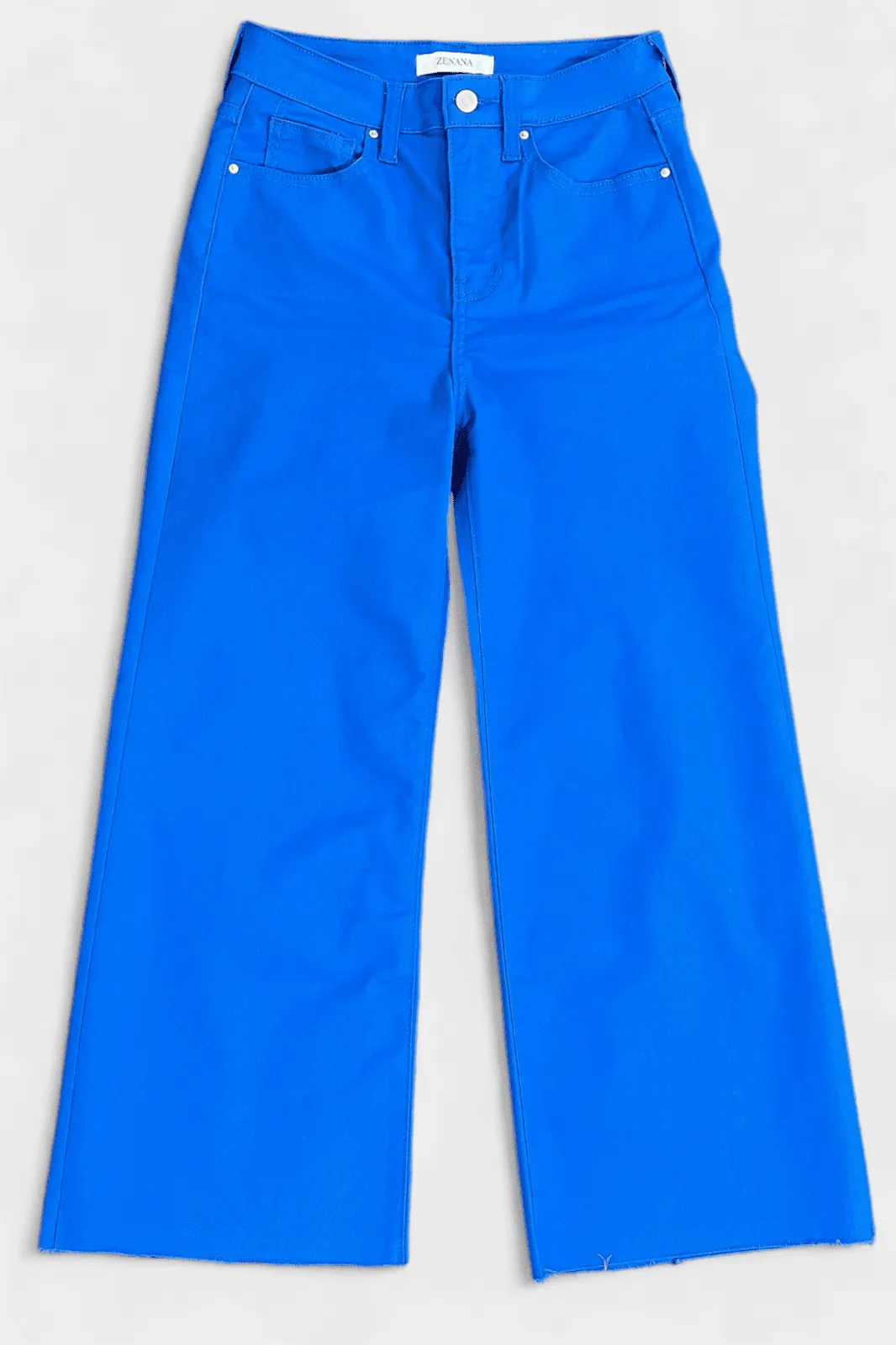 Blue Flare Cropped Denim Pant