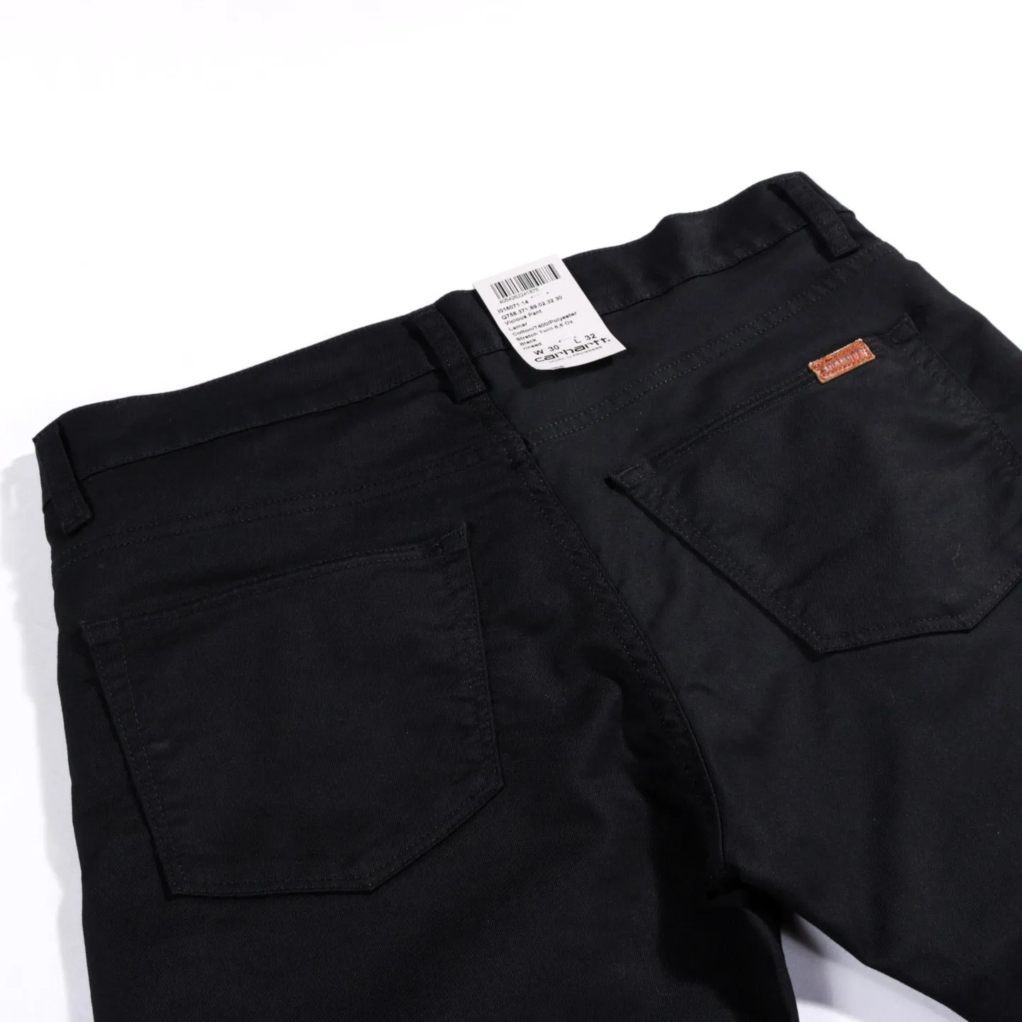 CARHARTT WIP VICIOUS PANT 'LAMAR' STRETCH TWILL BLACK