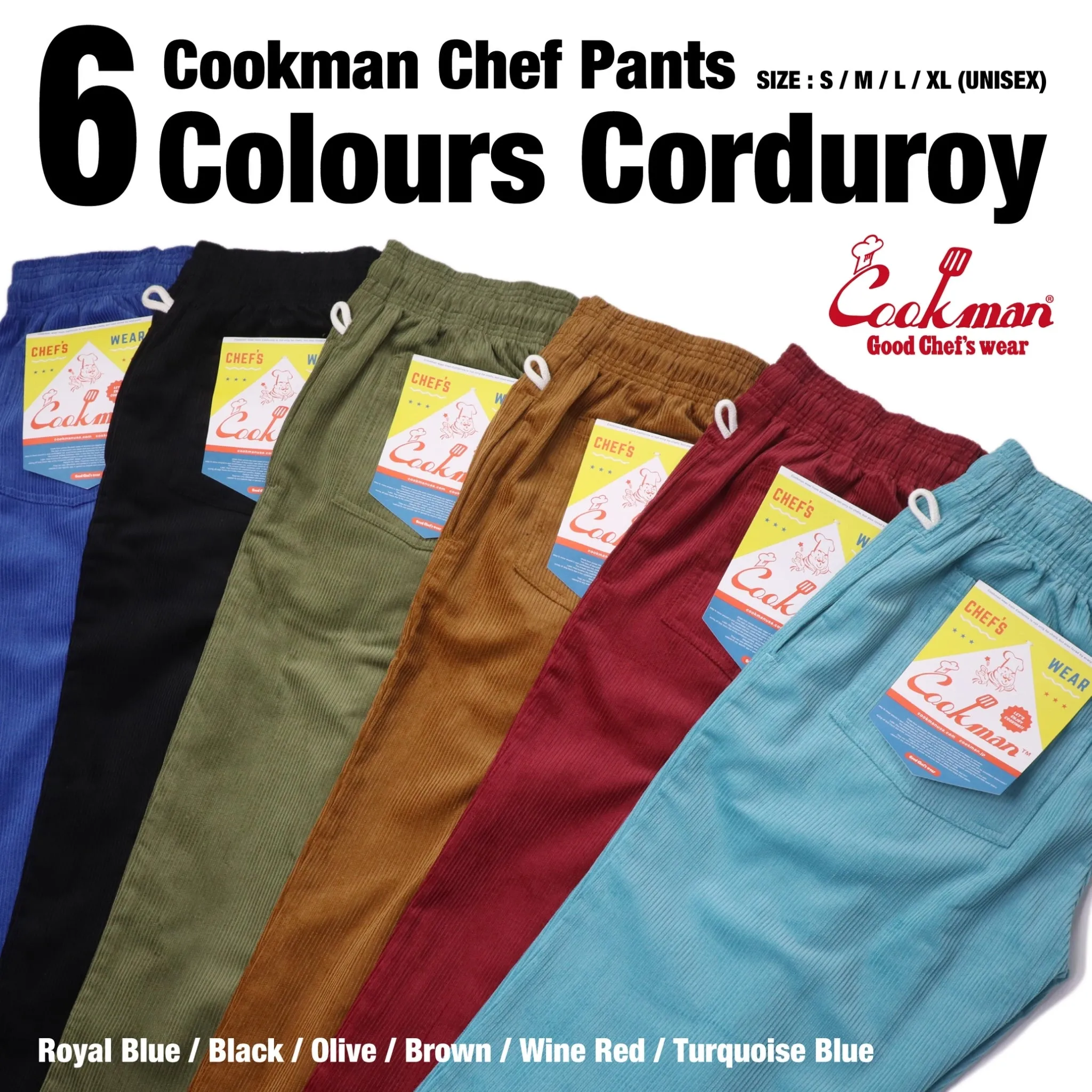 Cookman Chef Pants - Corduroy : Wine