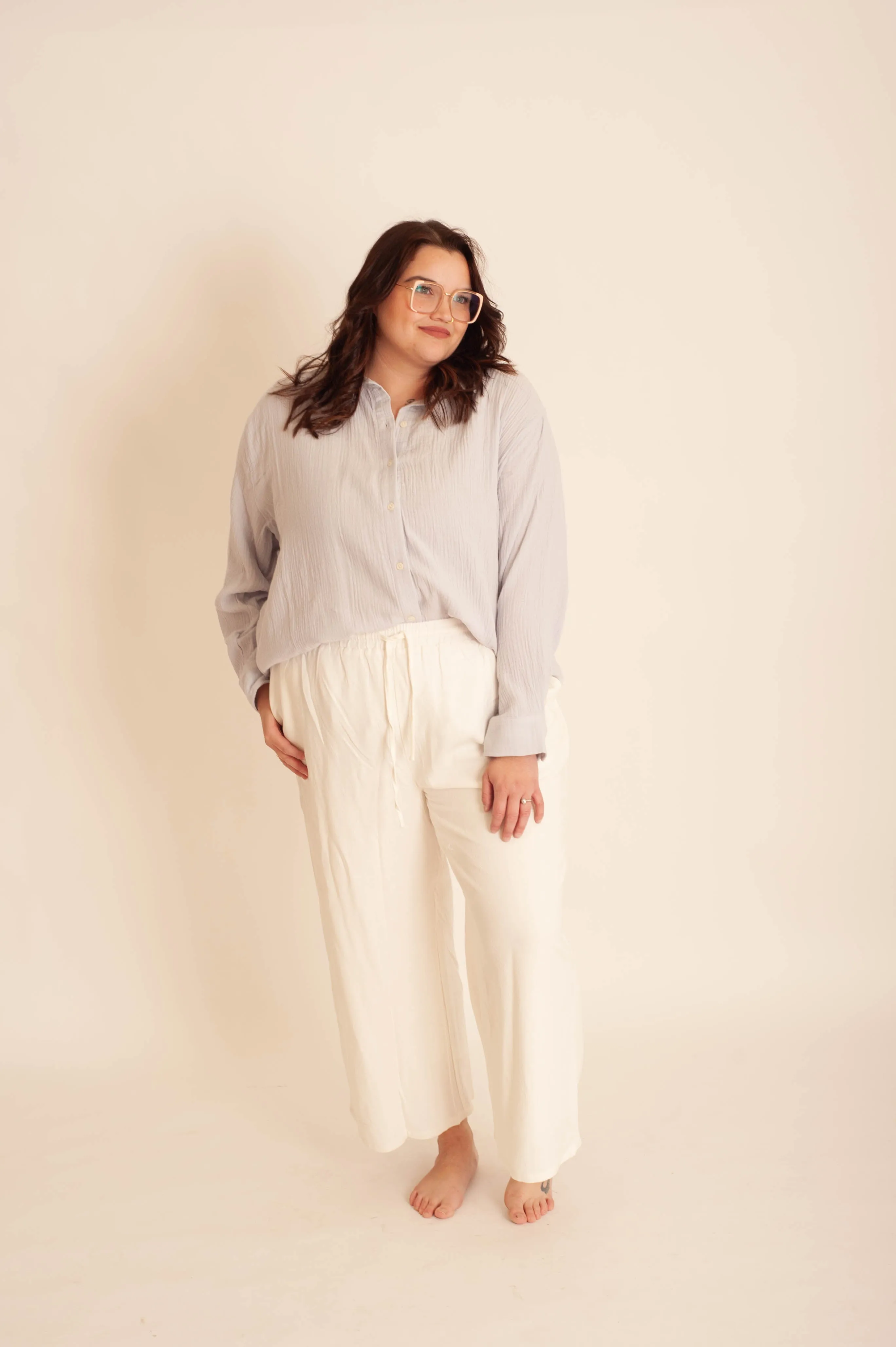 Curvy Sugarloaf Elastic Waist Pants