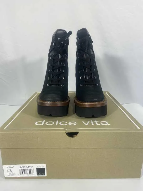 DOMMIE BOOTS BLACK NUBUCK - re:vita