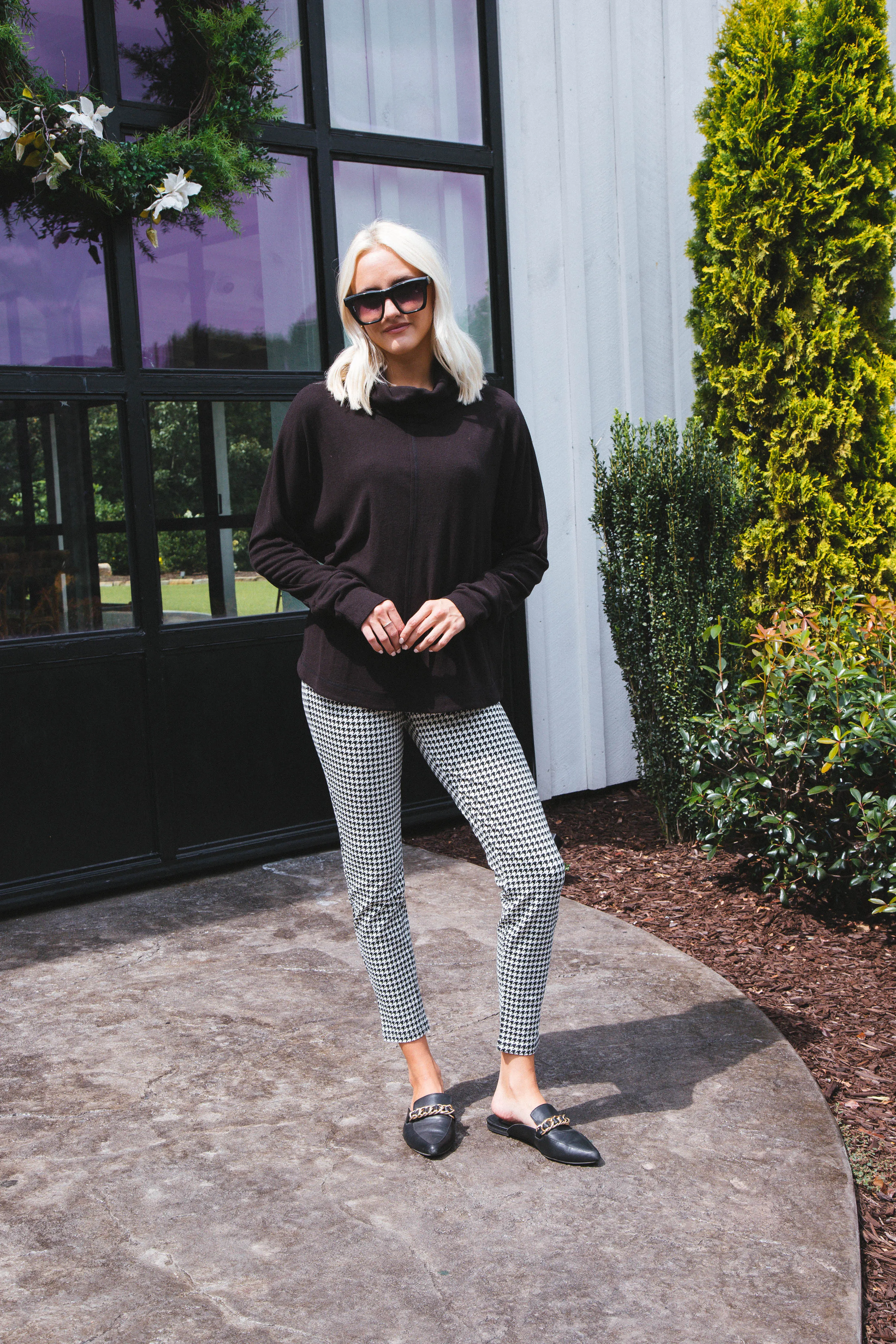 Effortlessly Cozy Cowl Neck Top, Black