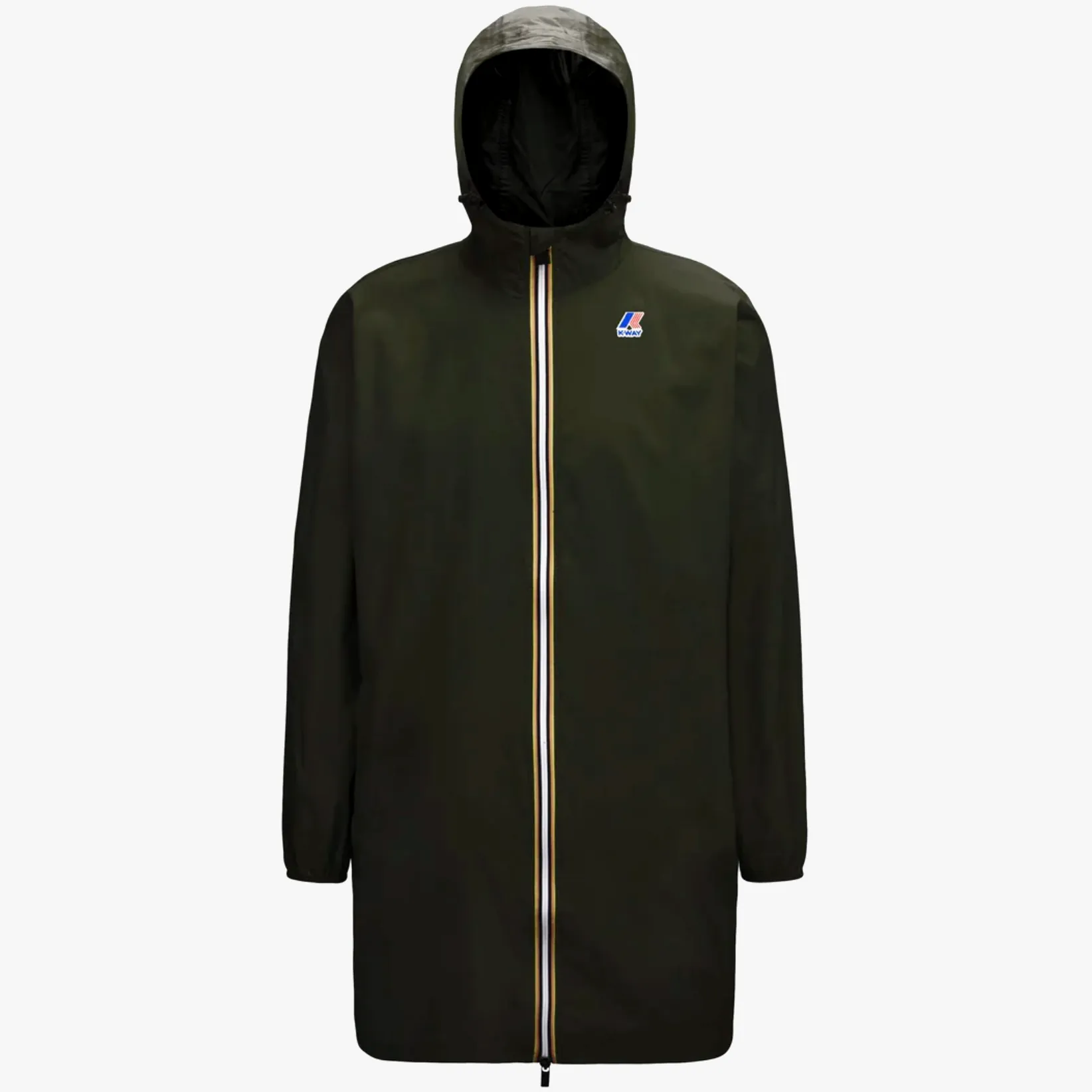 Eiffel Packable Unisex Long Rain Jacket (Green Blackish)