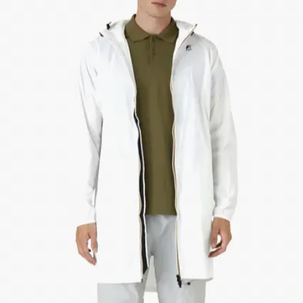 Eiffel Packable Unisex Long Rain Jacket (White)