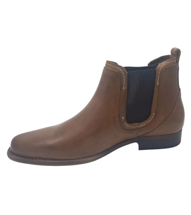 Escape Mens Leather Pull On Chelsea Ankle Boot - Austin