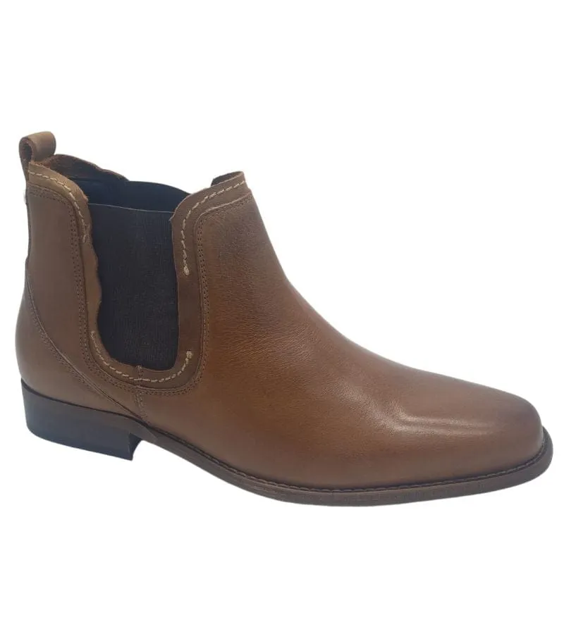 Escape Mens Leather Pull On Chelsea Ankle Boot - Austin