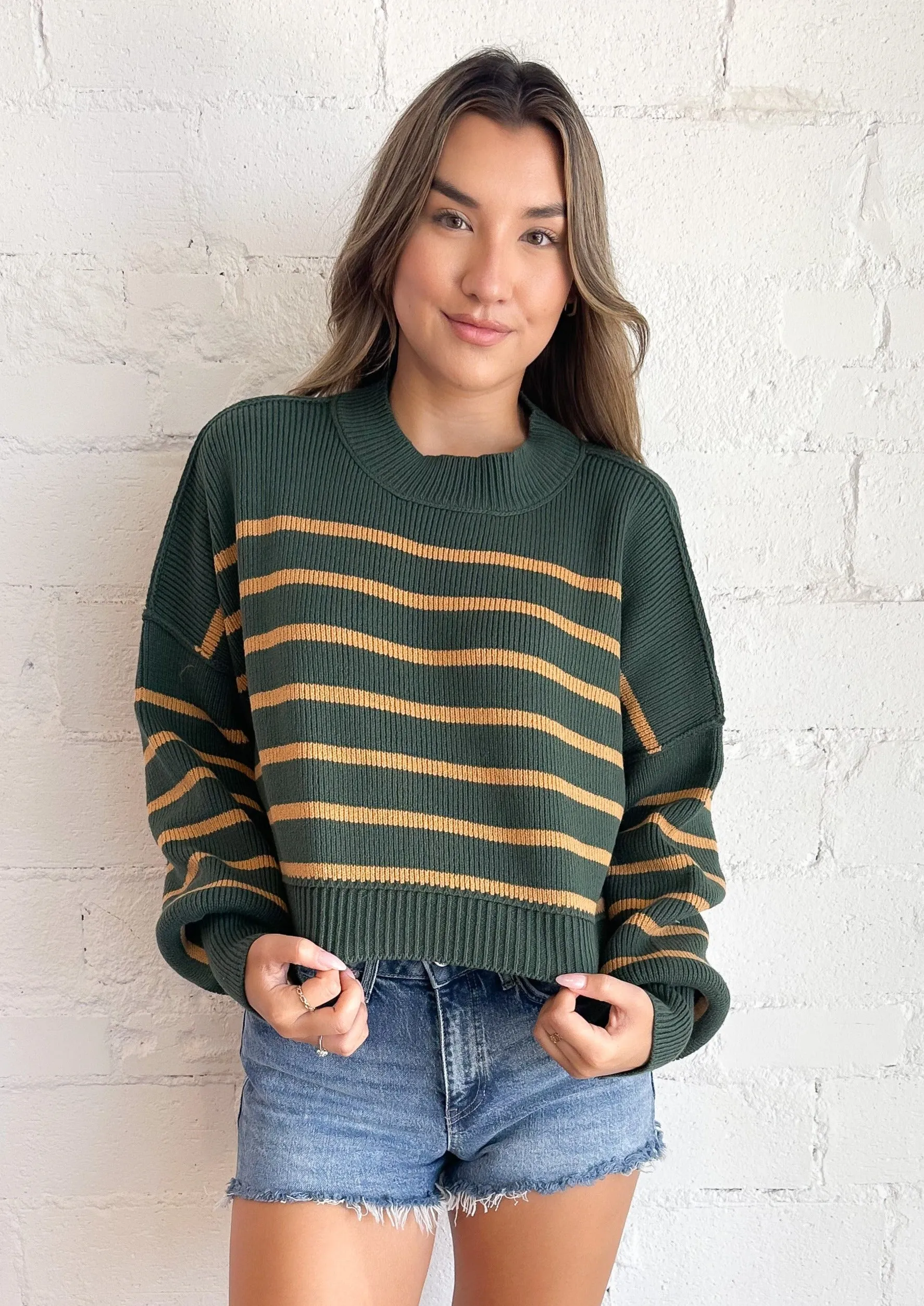 Free People Easy Street Crop Pullover