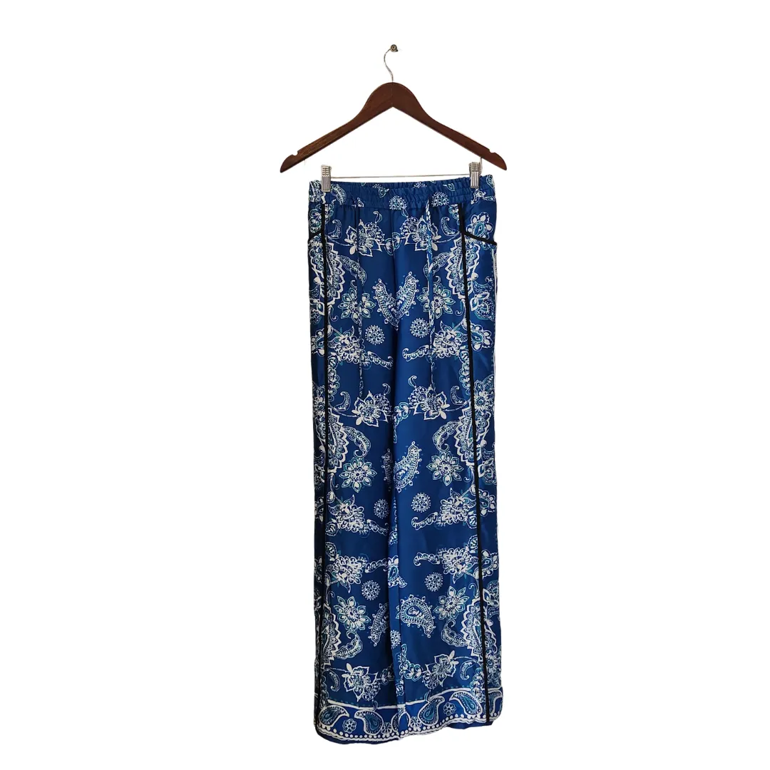 INC Blue Paisley Printed Satin Pants | Brand new |