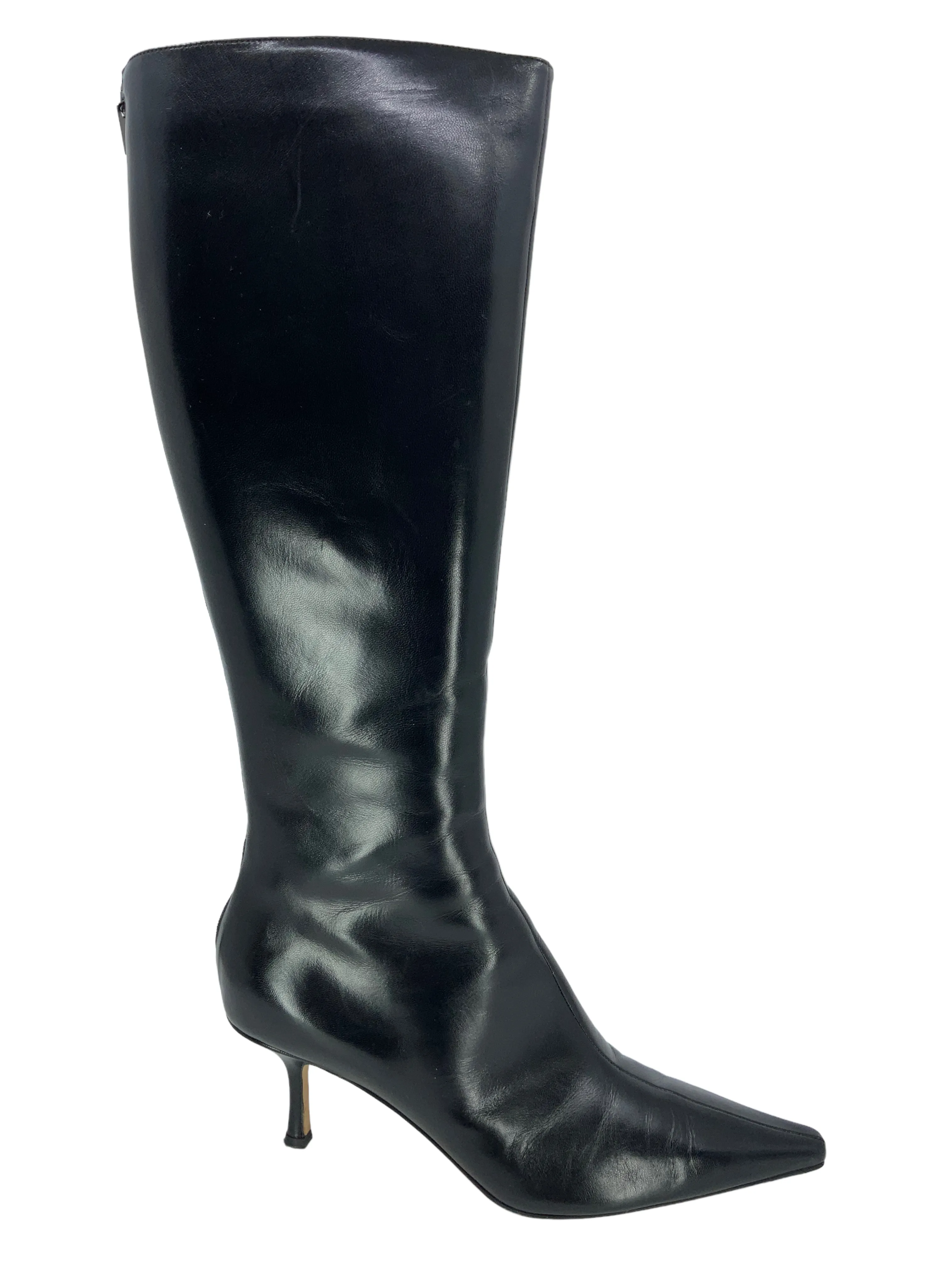 Jimmy Choo Leather Rose 1 Mid Calf Boots Size 10.5