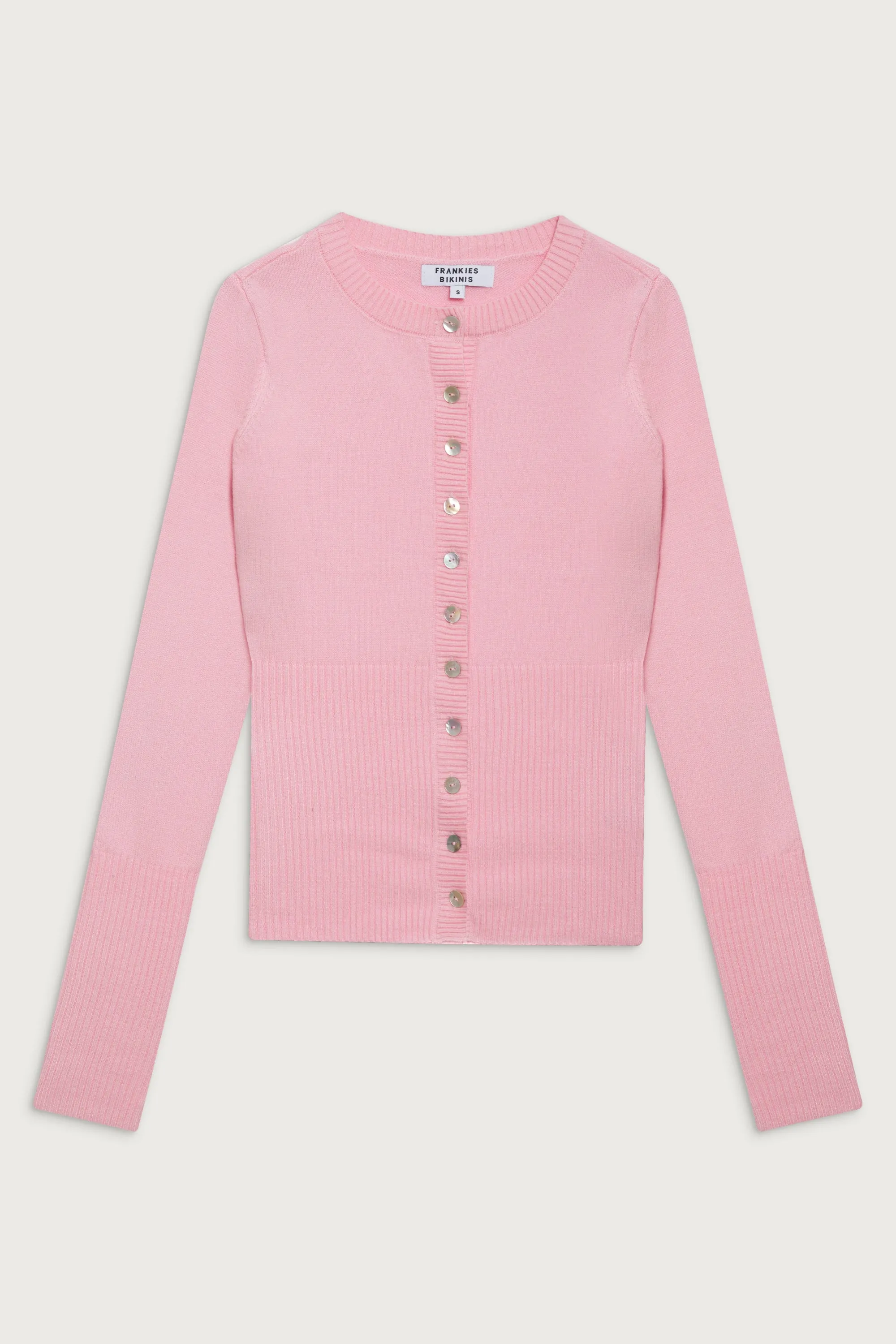 Lenon Cloud Knit Button Up Cardigan - Valentine Pink