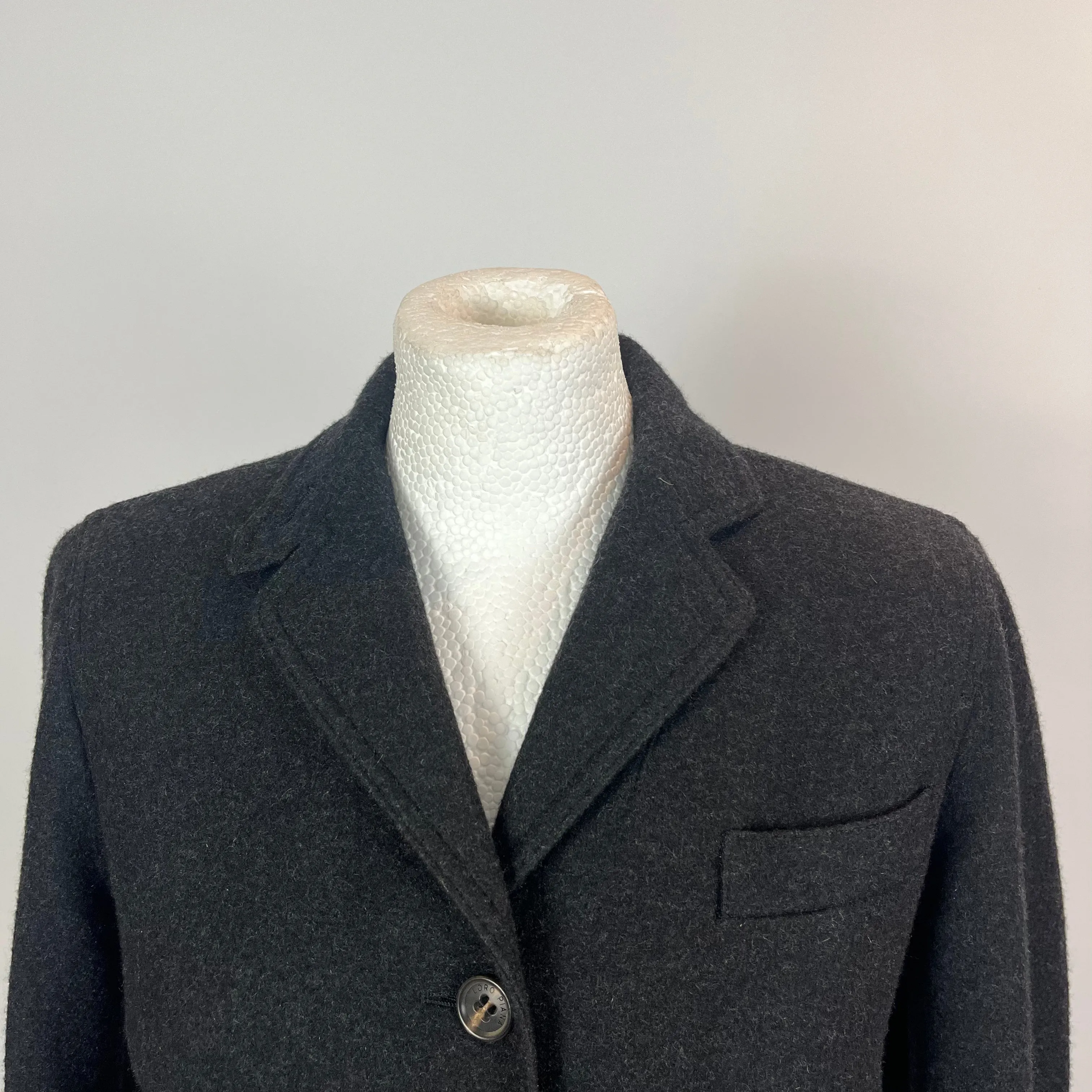 Loro Piana 3000 Charcoal Cashmere & Suede Jacket S