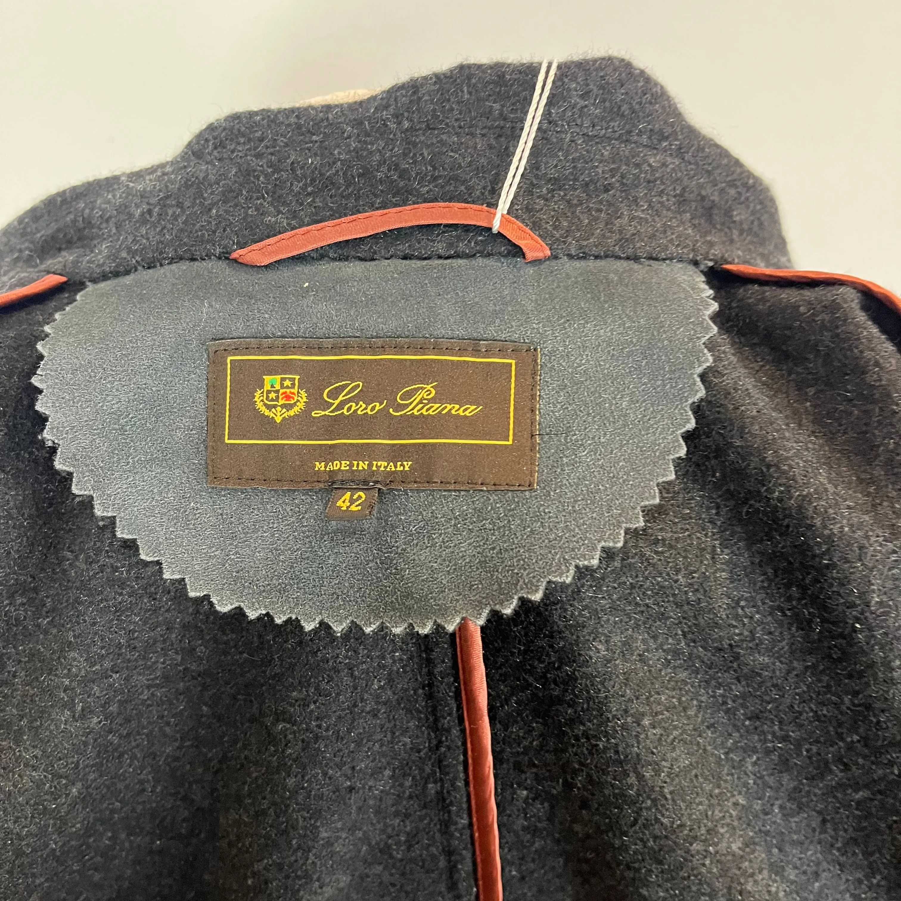 Loro Piana 3000 Charcoal Cashmere & Suede Jacket S