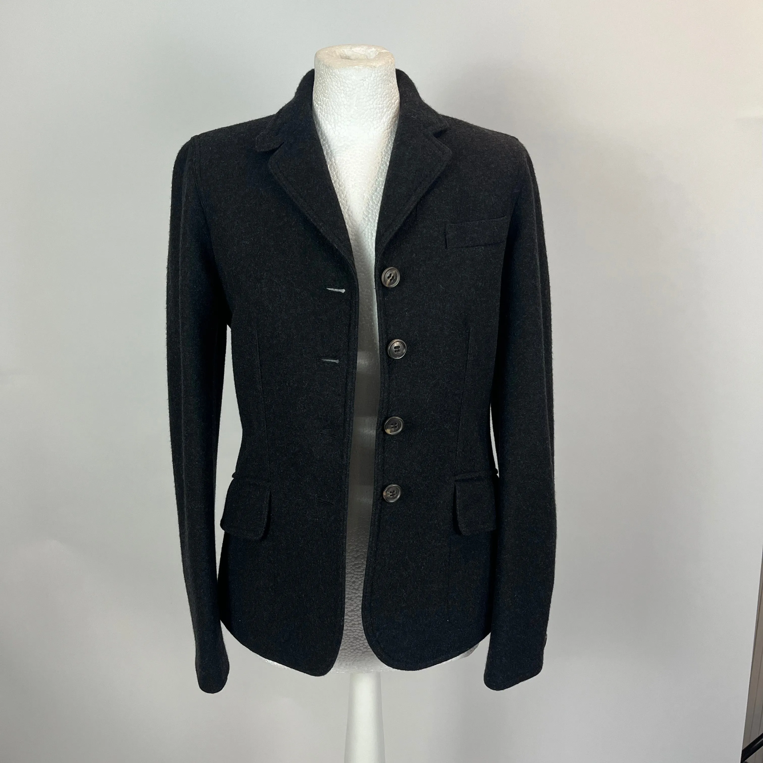 Loro Piana 3000 Charcoal Cashmere & Suede Jacket S