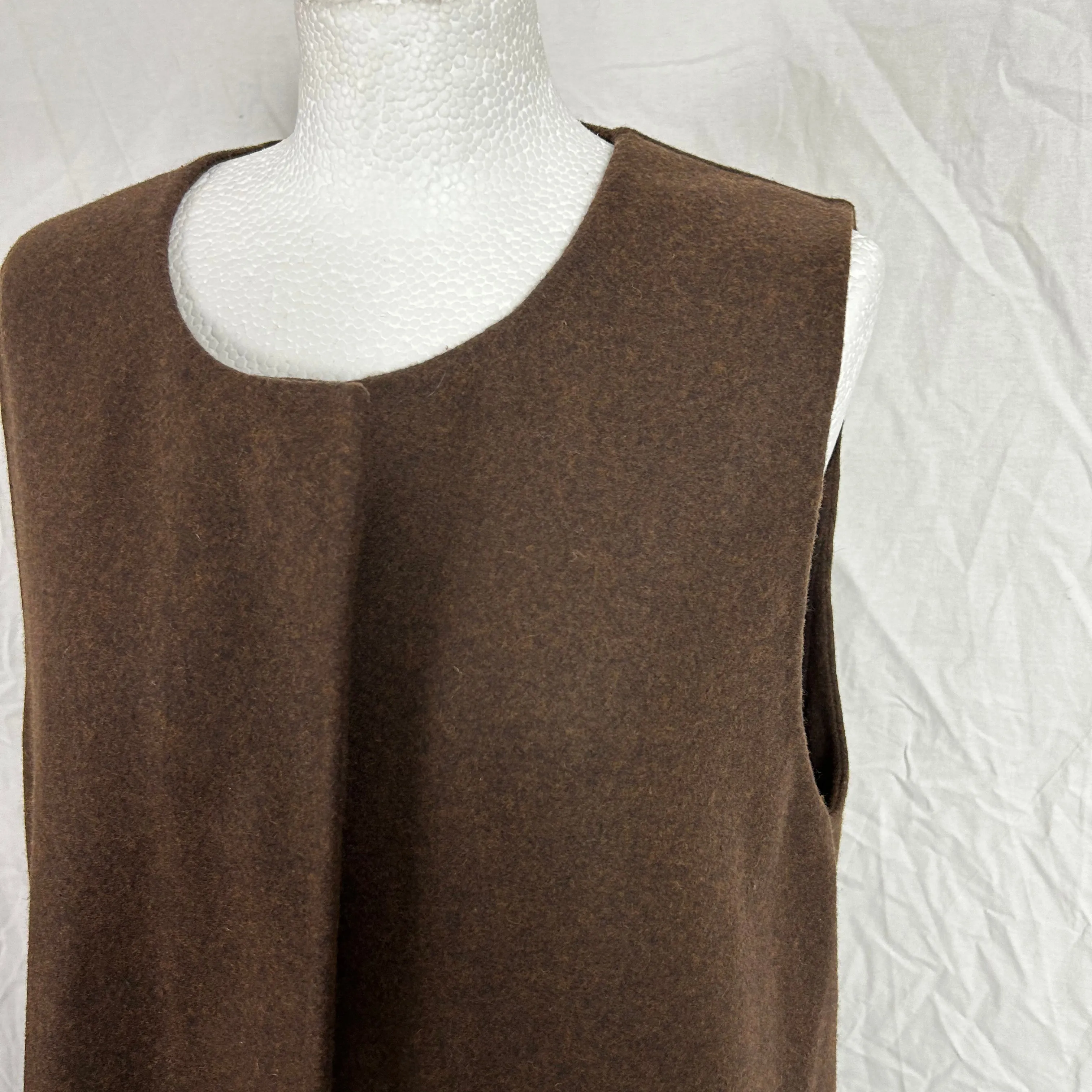 Marni Chocolate Wool Longline Gilet S