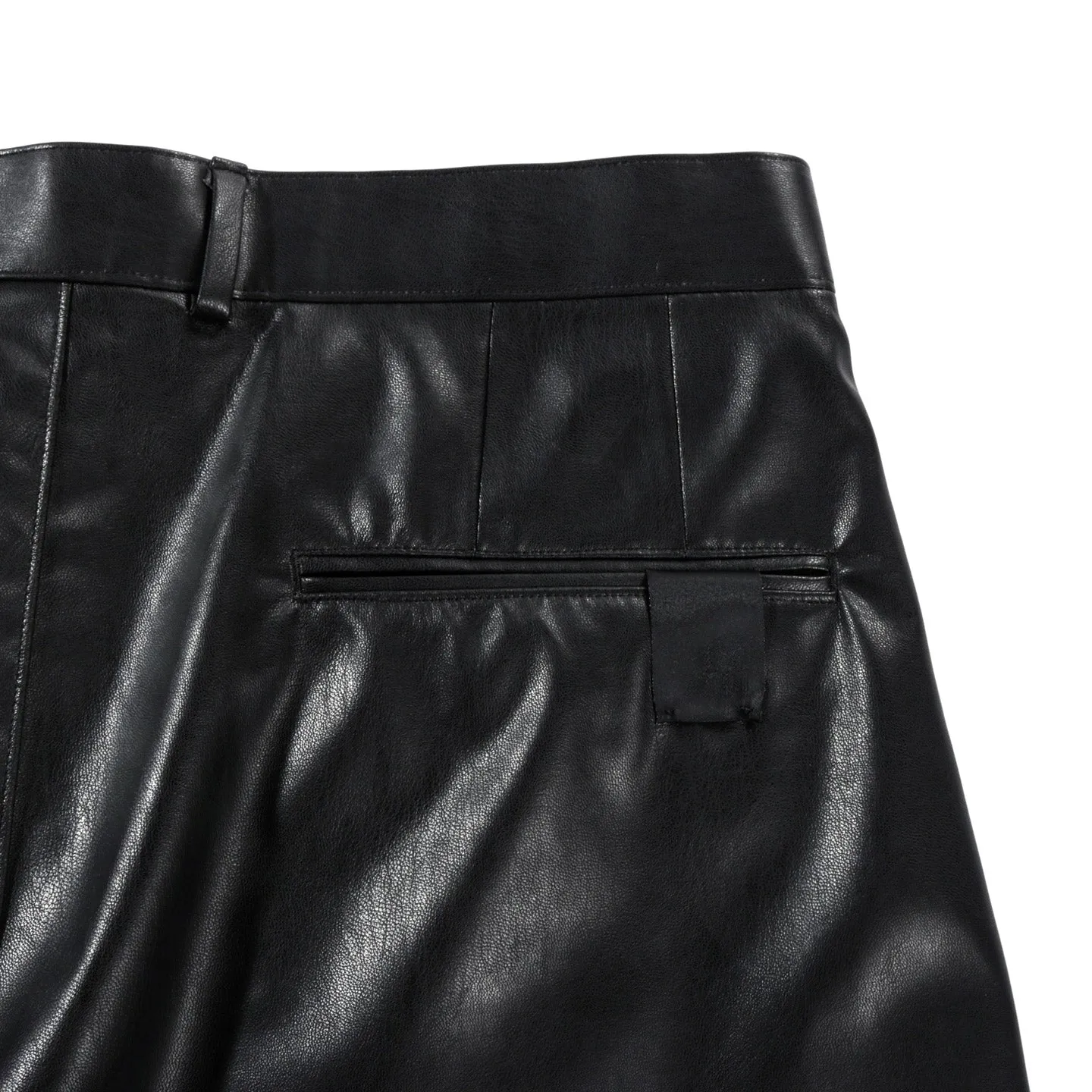 N.HOOLYWOOD 2211-PT50 HALF PANTS SYNTHETIC LEATHER BLACK