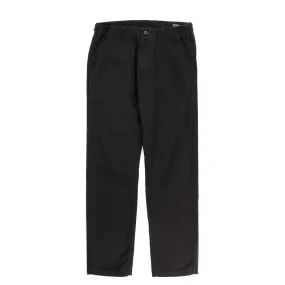 ORSLOW SLIM FIT FATIGUE PANTS BLACK REVERSE SATEEN