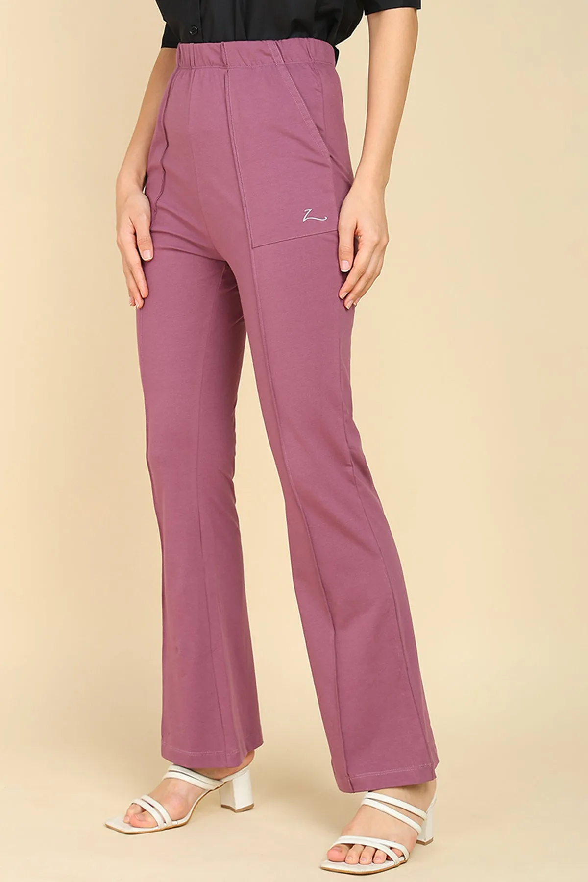 Pleated Pants Cotton Rosewood Maternity Pants (Pregnancy & Postpartum)