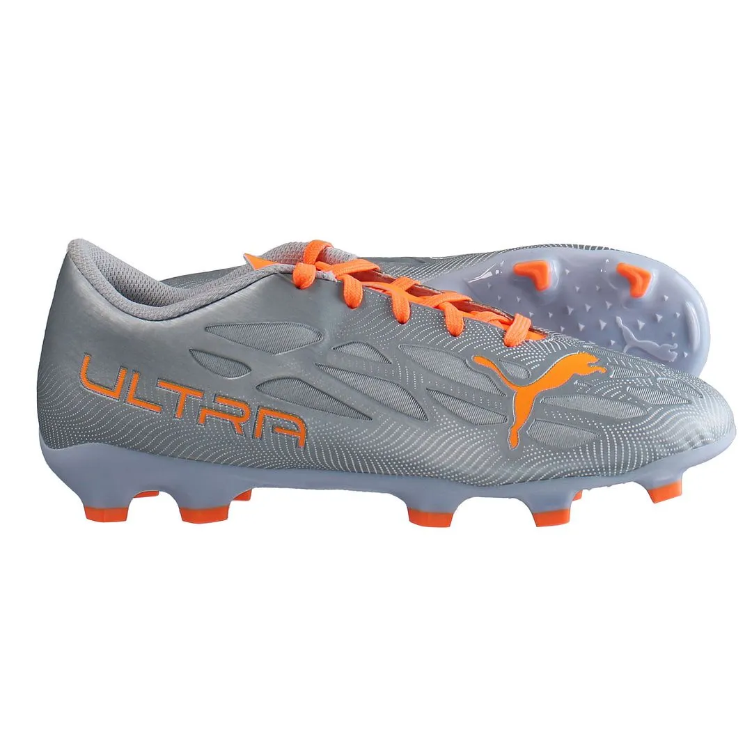 Puma Ultra 4.4 FG/AG Silver Kids Football Boots