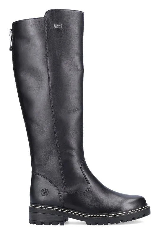 Remonte D0B72-01 TX Womens Leather Knee High Boot