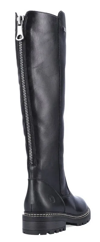 Remonte D0B72-01 TX Womens Leather Knee High Boot