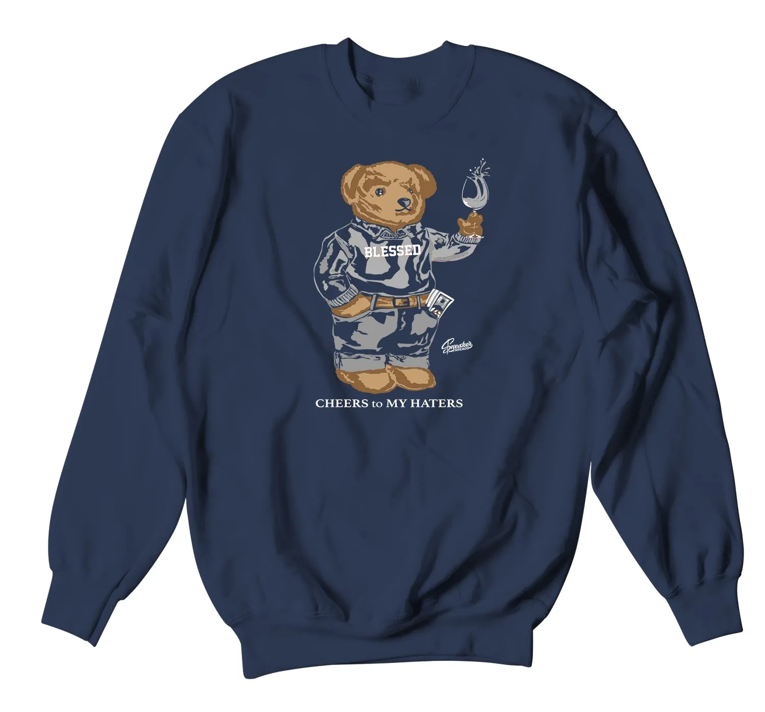 Retro 1 Midnight Navy Cheers Bear Shirt