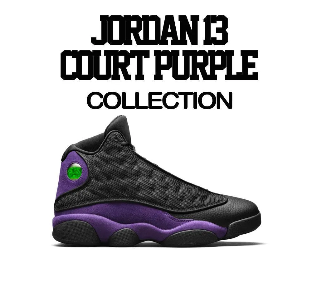 Retro 13 Court Purple Hoody - Lover - Black