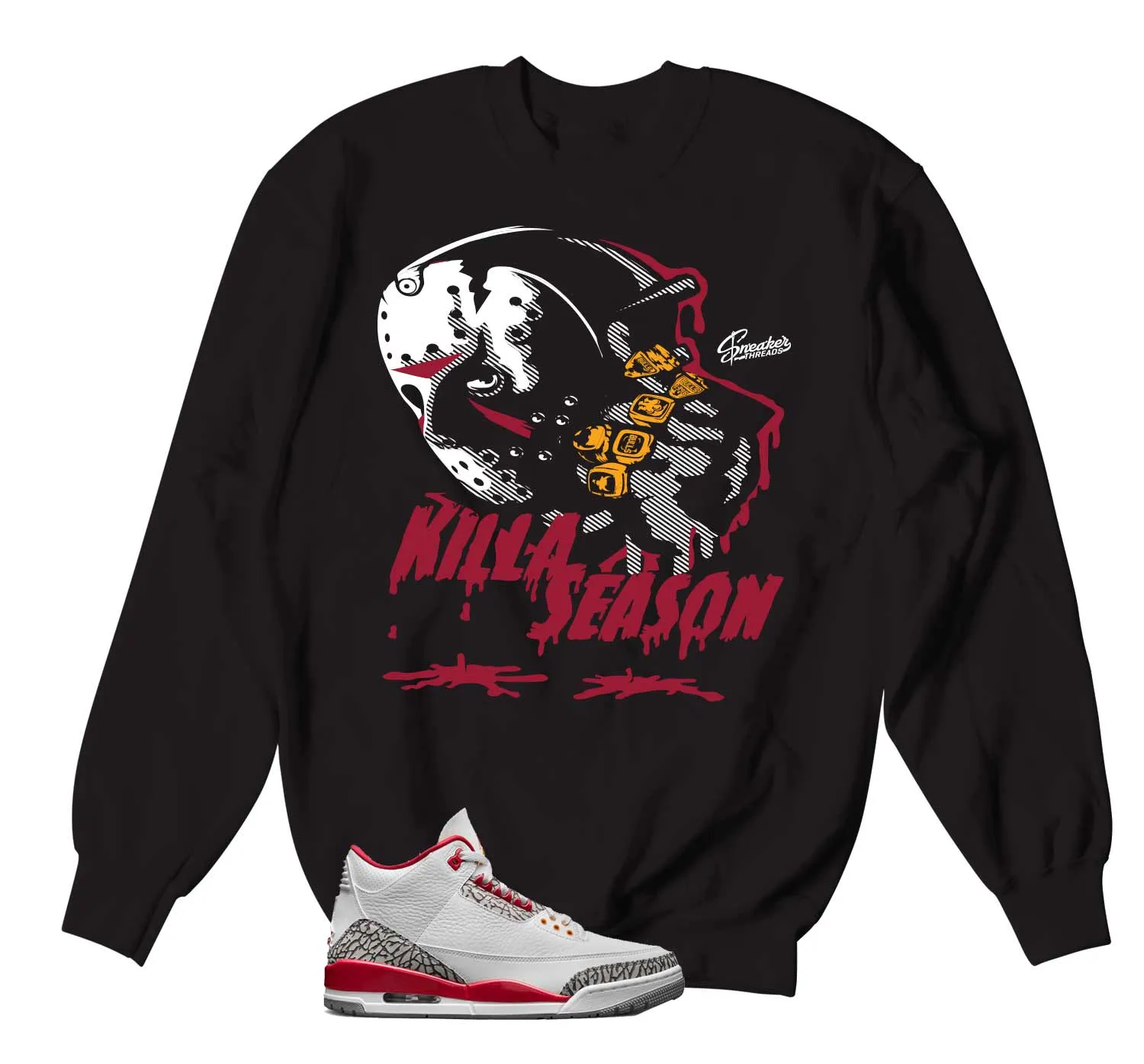 Retro 3 Cardinal Red Killa Season Sweater