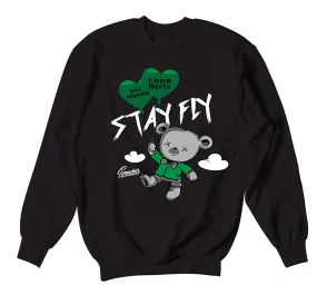 Retro 3 Pine Green Money Over Love Sweater