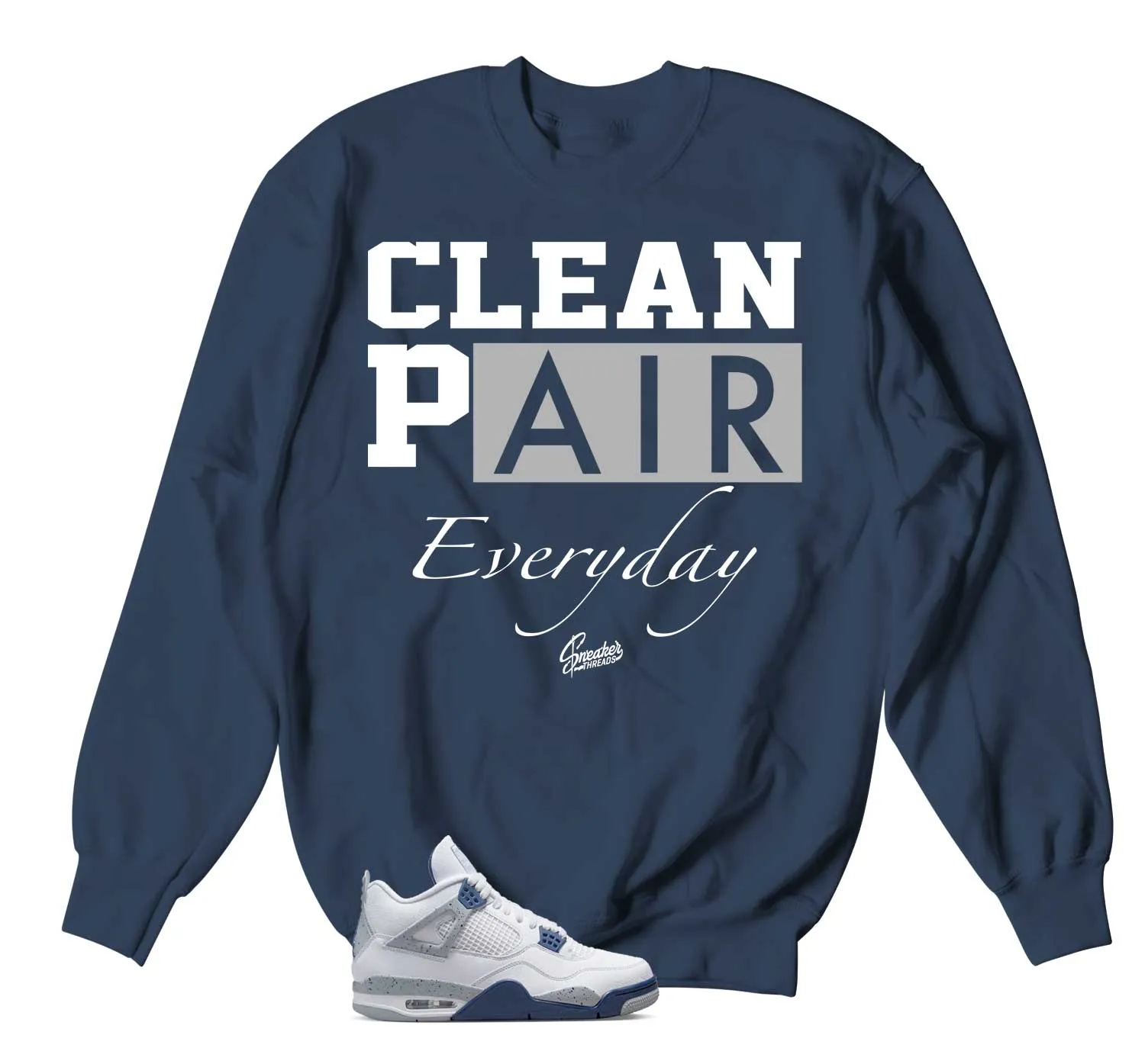 Retro 4 Midnight Navy Clean Pair Sweater