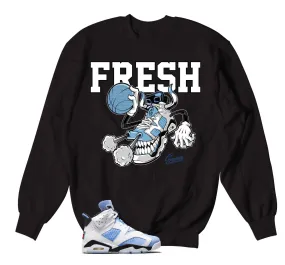 Retro 6 University Blue Fresh Kicks Sweater