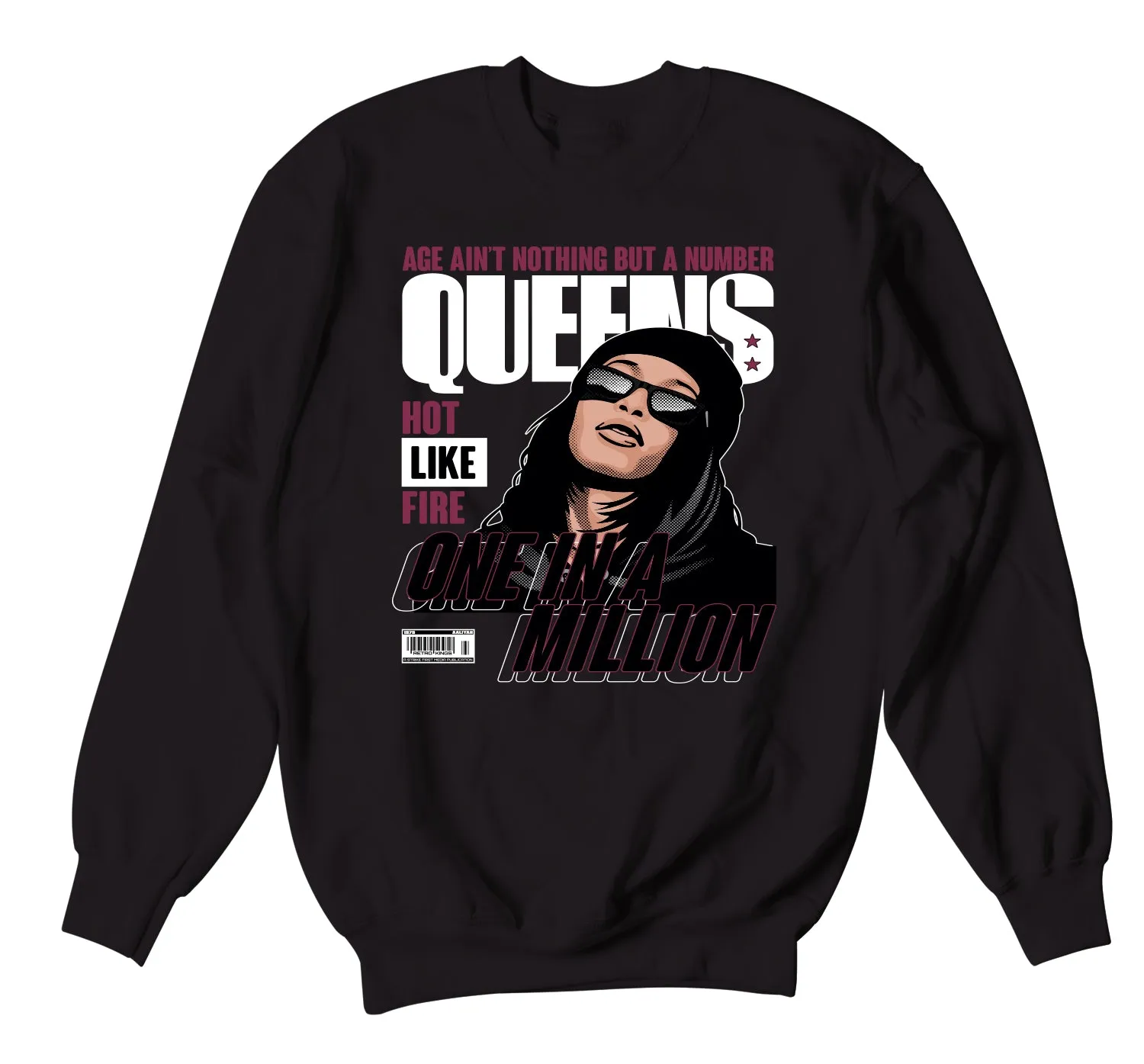 Retro 8 Burgundy Queens Sweater