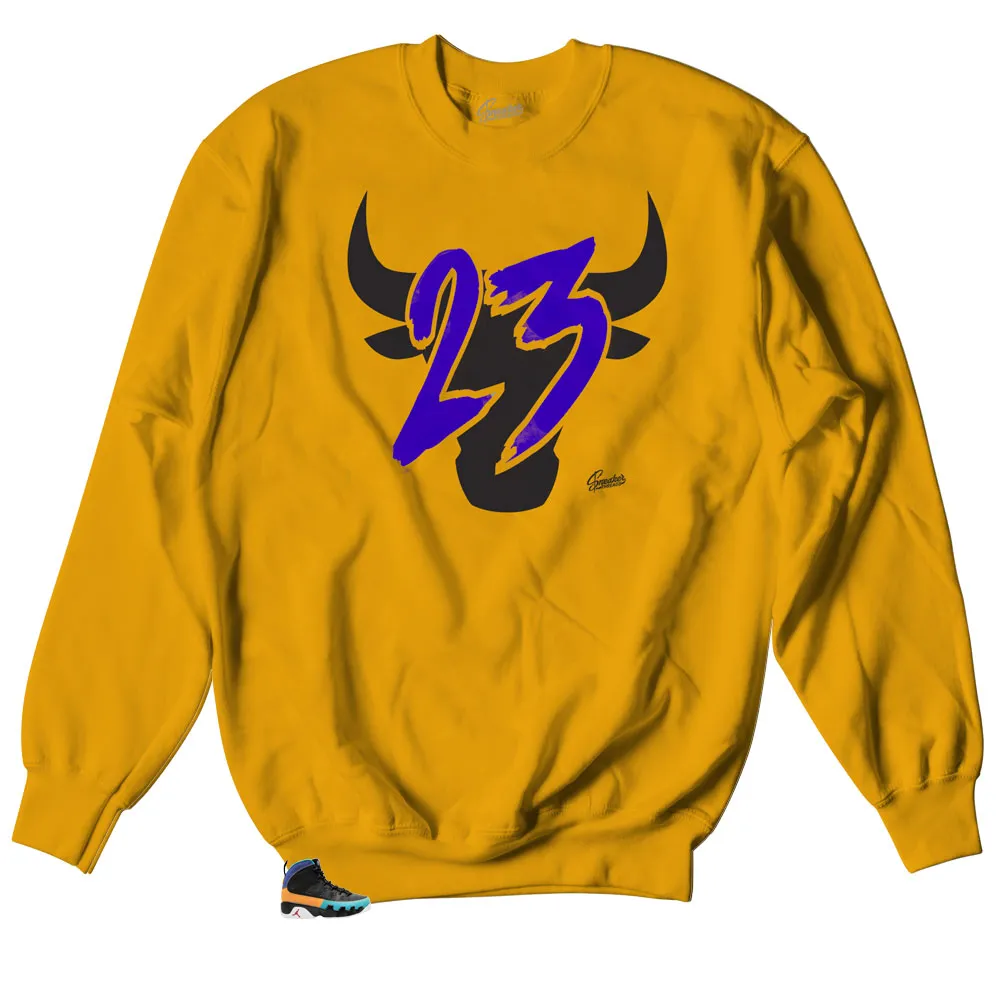 Retro 9 Dream It Sweater - Toro - Gold