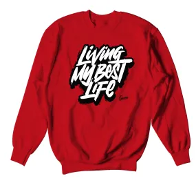 Retro 9 Gym Red Living Life Sweater