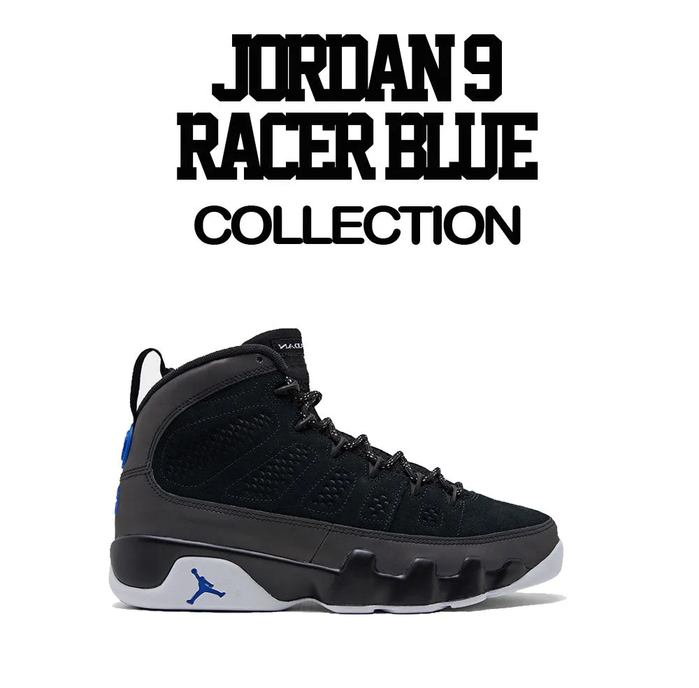 Retro 9 Racer Blue Hoody - Dripping Greatness - Black