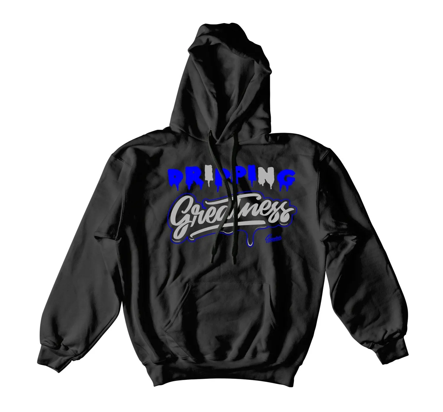 Retro 9 Racer Blue Hoody - Dripping Greatness - Black