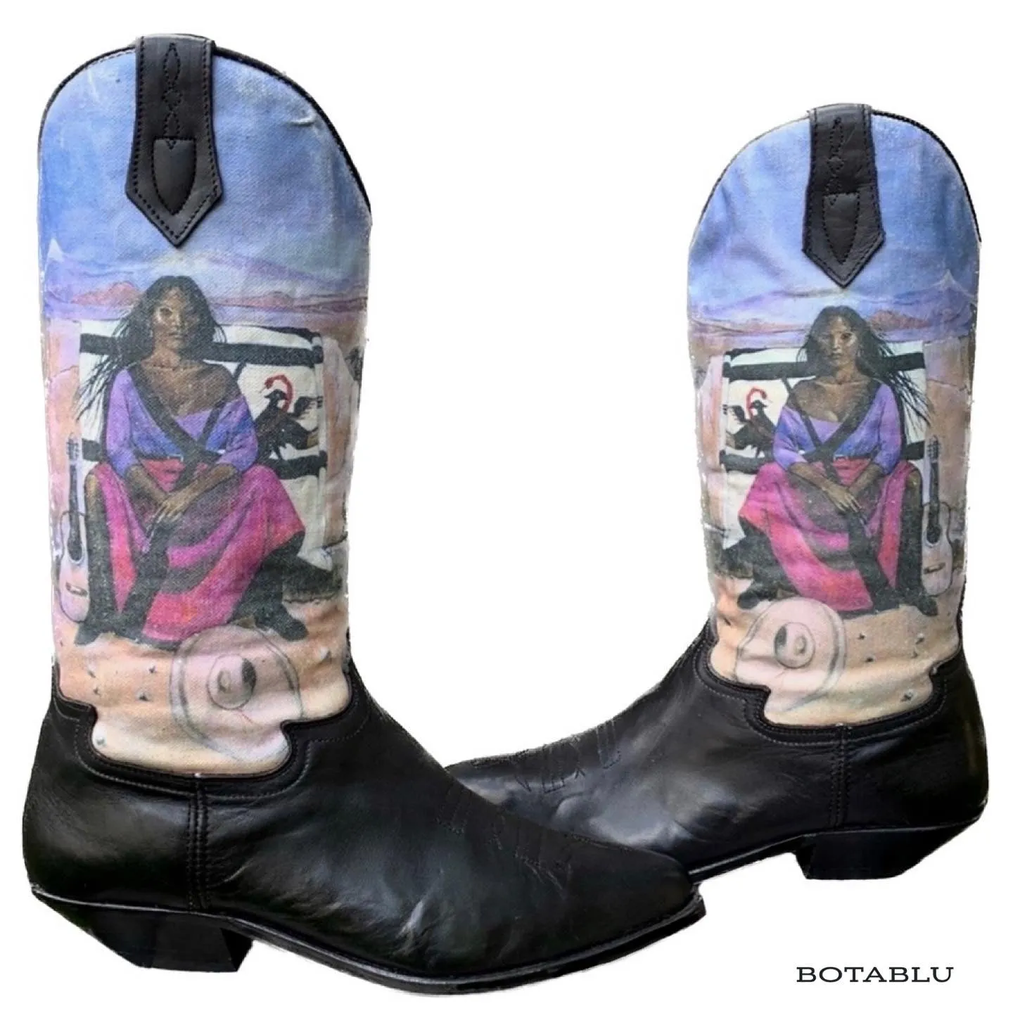 SEYCHELLES New Vintage Native American Tapestry Cowgirl Cowboy Western Boots