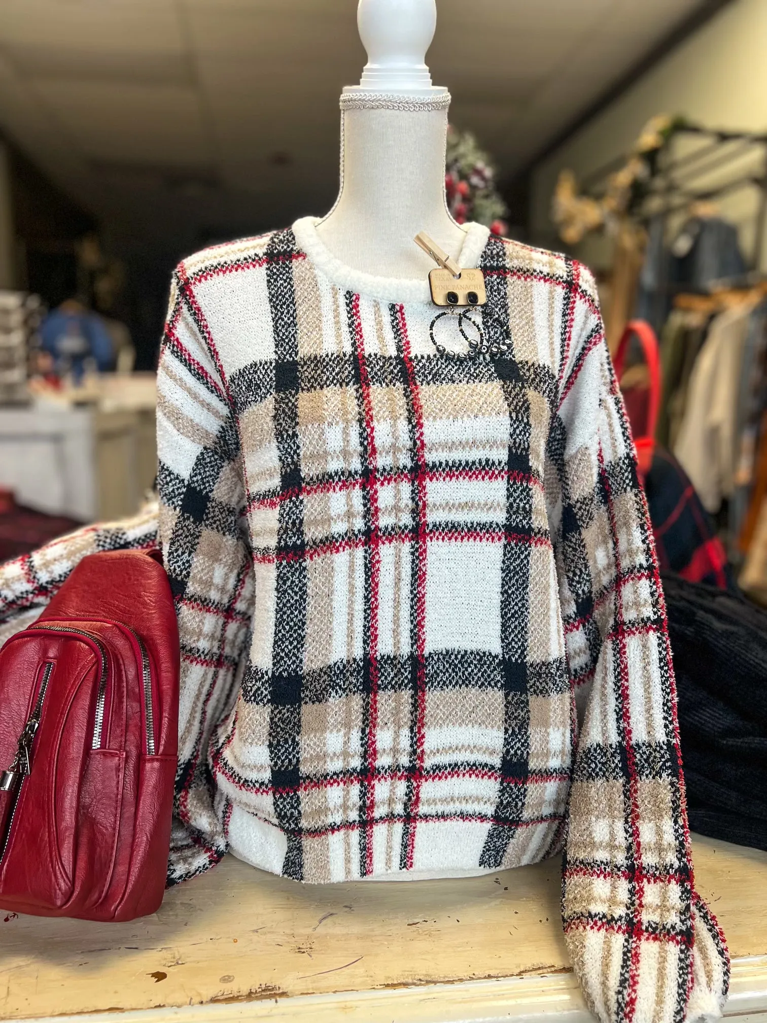 Solange Plaid Sweater