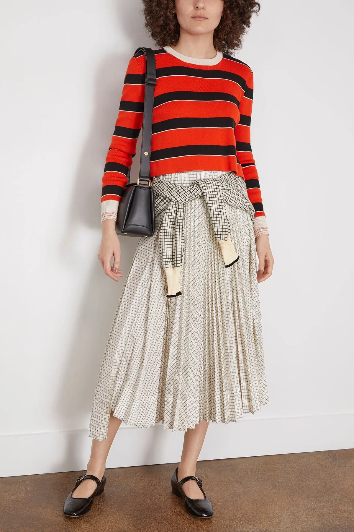 Striped Knit Sweater in Red Line