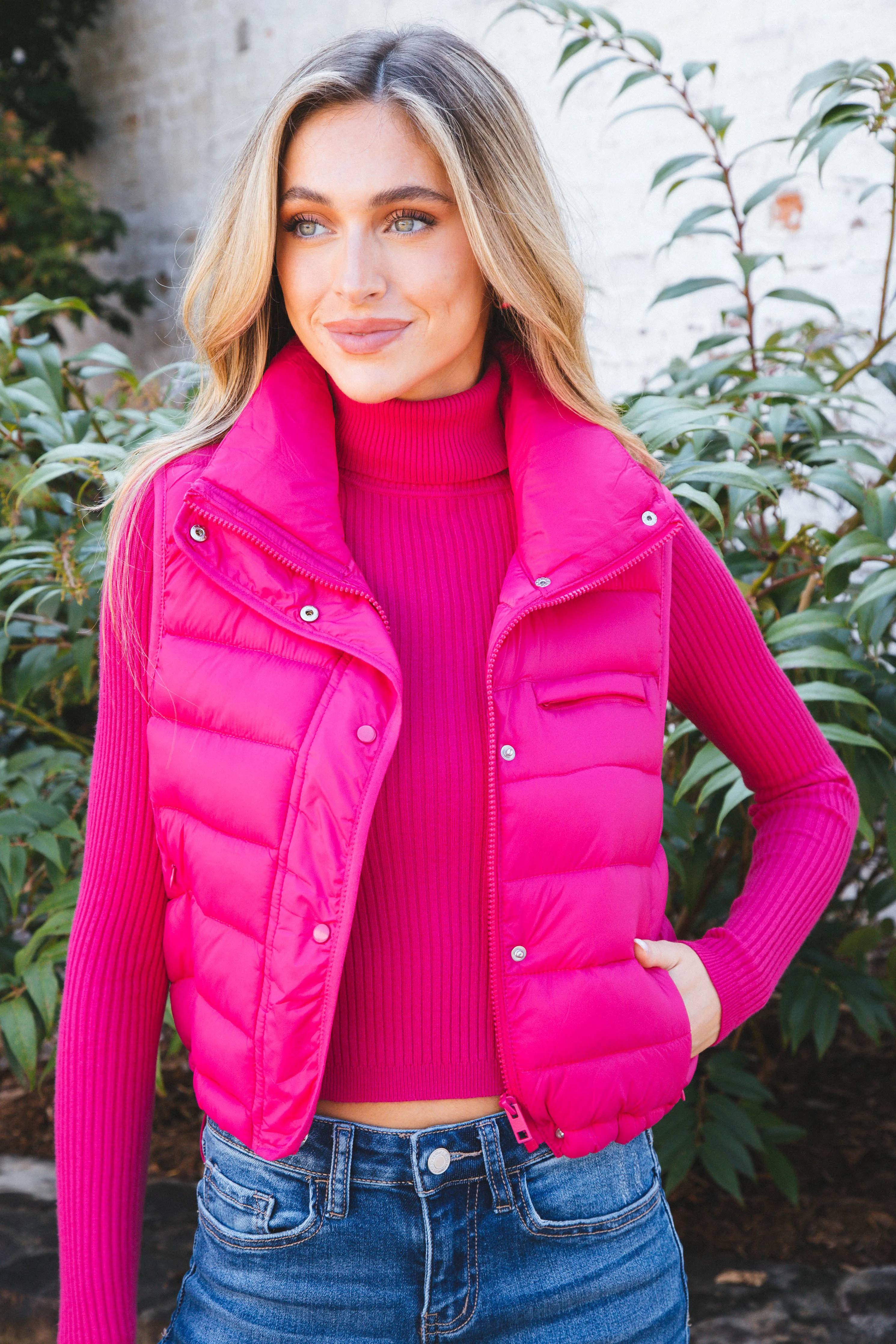 Teton Turtleneck Sweater, Fuchsia