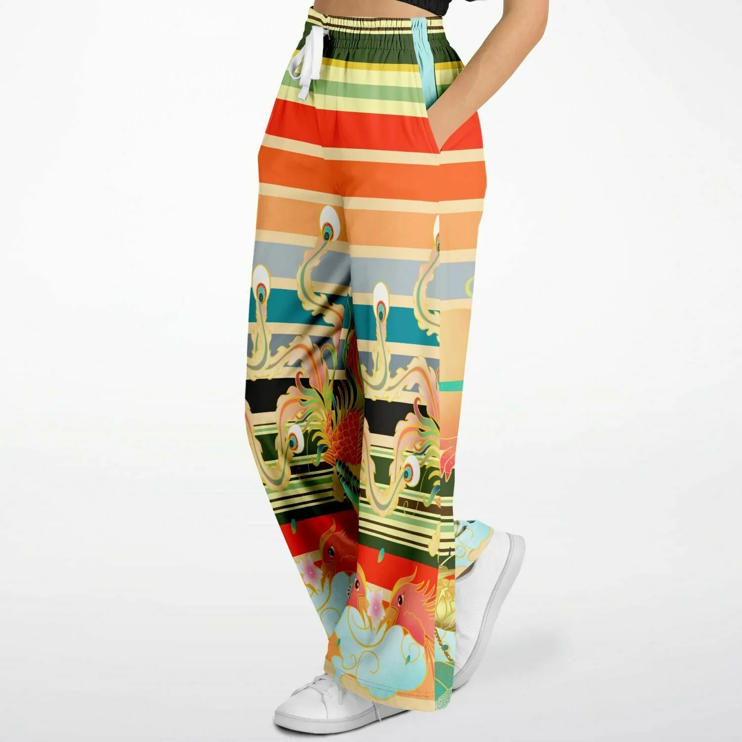 The Koi Dragon Eco-Poly Stretchy Phat Bellbottoms