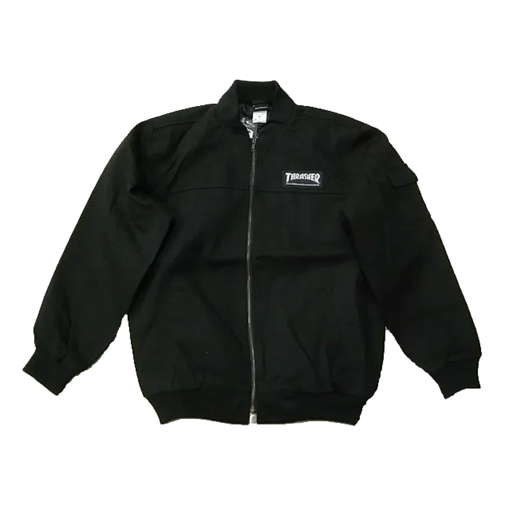 THRASHER(JAPAN) SKATE MAG WORK WEAR BMBER -BLACK